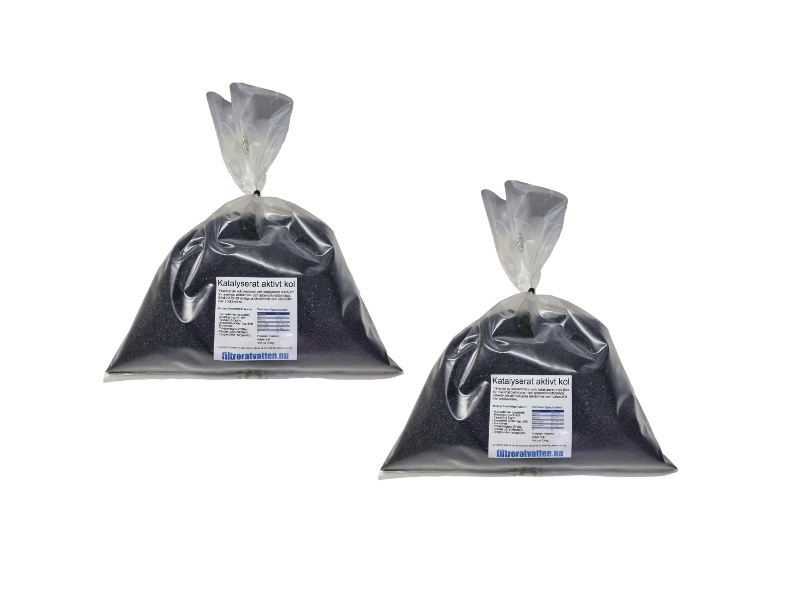 Katalyserat aktivt kol refill 3,4L (2-pack)