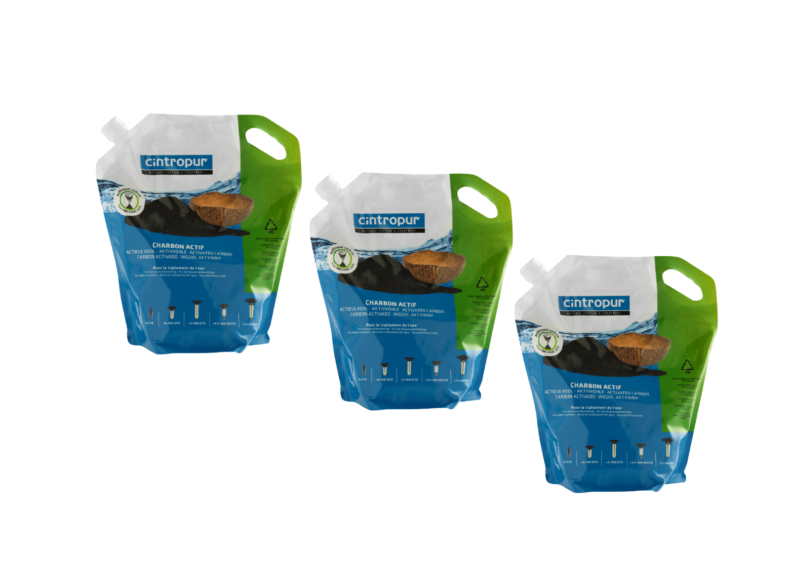 Aktivt kol refill 3,4L (3-pack)