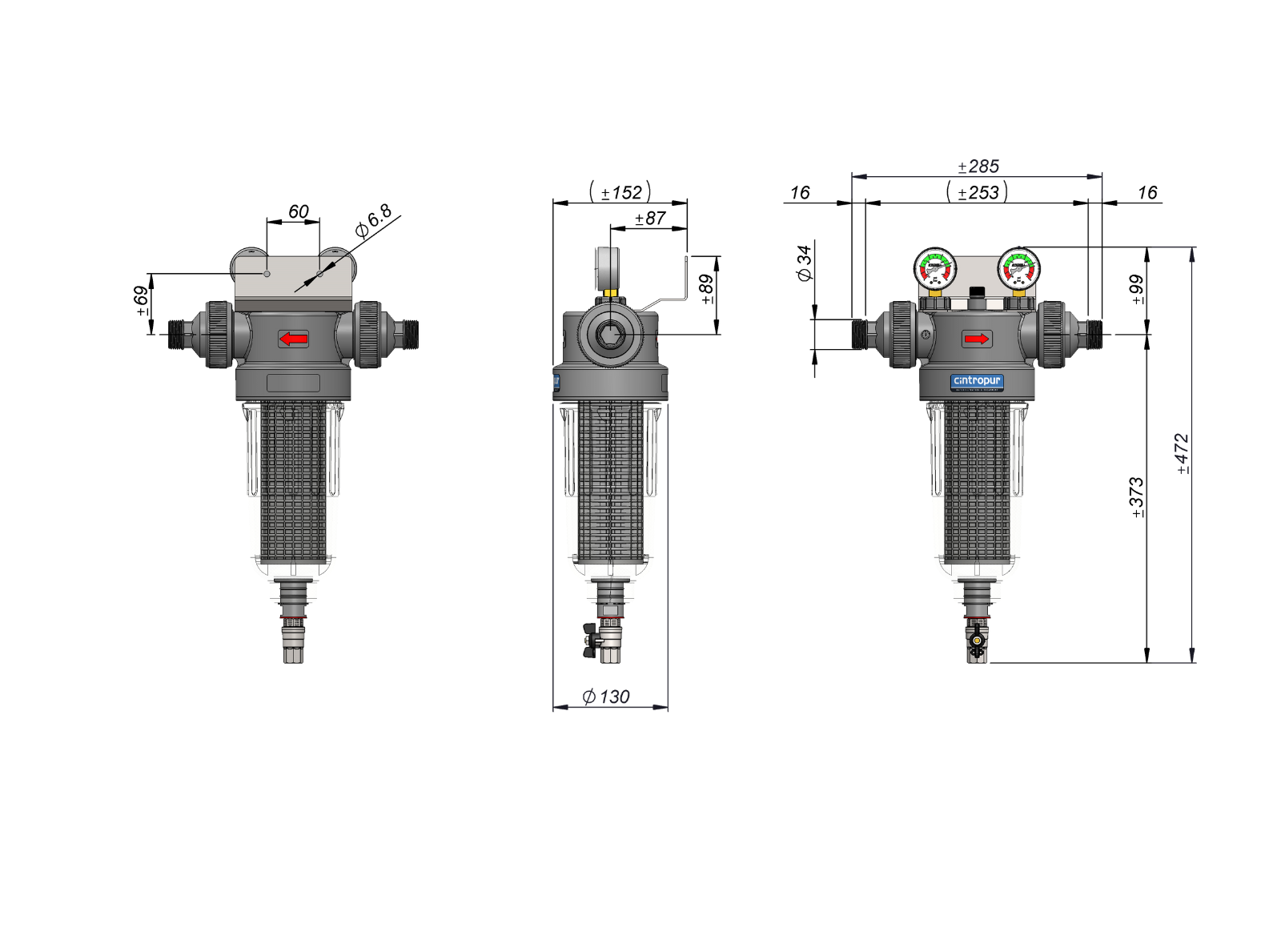 Cintropur NW280 Kolfilter – Vattenfilter med aktivt kol 3,5 m³/h
