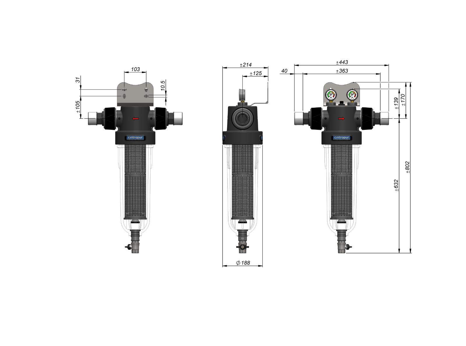 Cintropur NW500 Partikelfilter – Industrifilter 18 m³/h