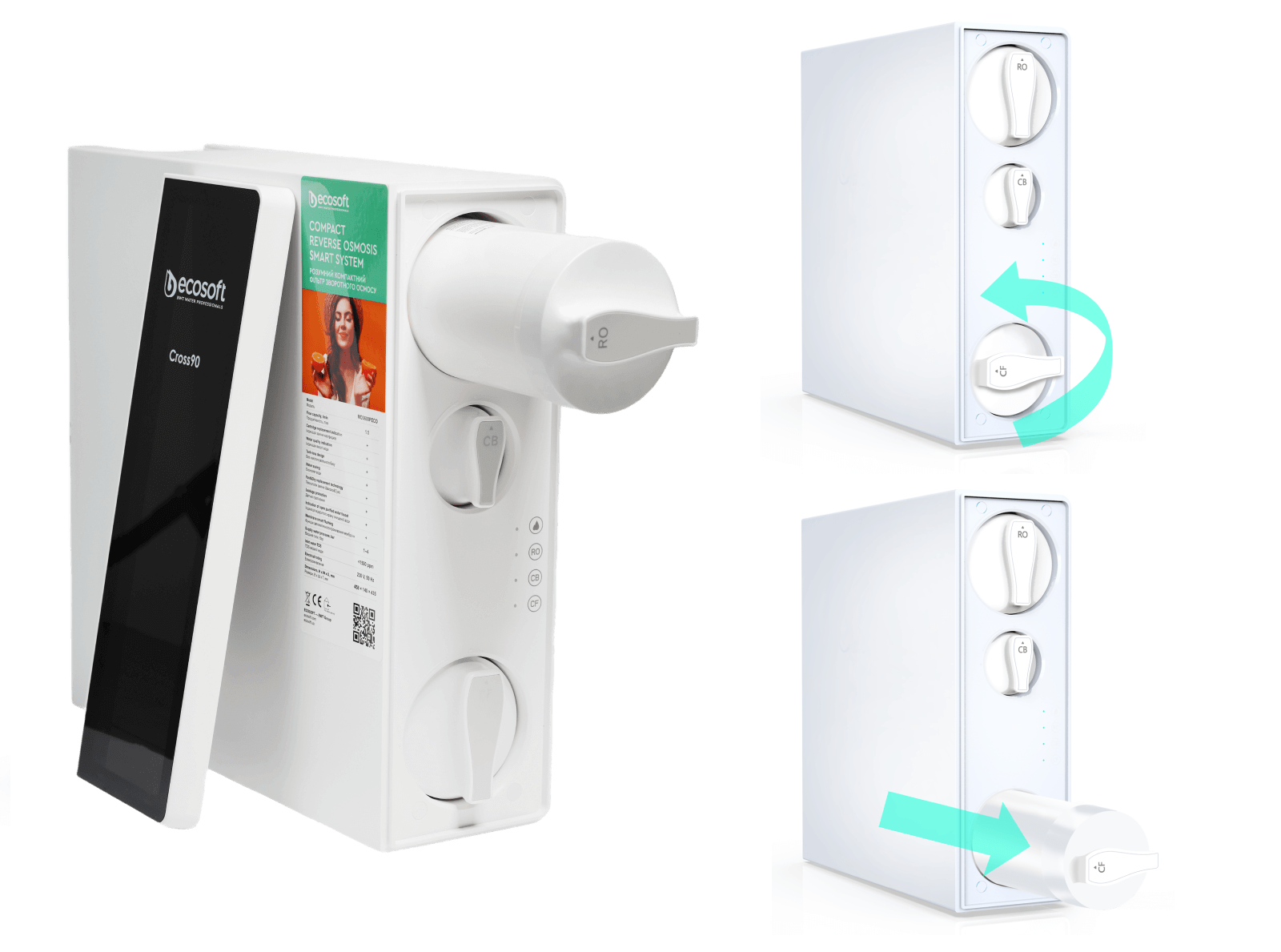 CROSS90 direktflödesfilter för omvänd osmos