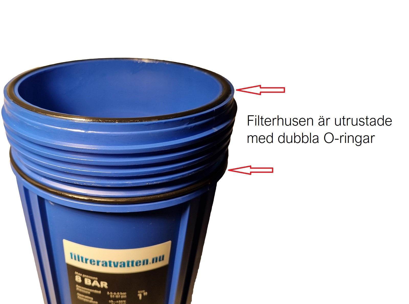 Vattenfilter egen brunn 20" Duo mot Järn & Svavelväte (ej bundle)