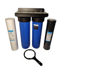 Vattenfilter egen brunn 20" Duo mot Svavelväte (rutten ägg doft) & sediment