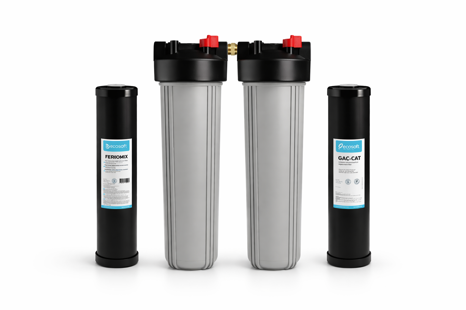 Vattenfilter Big blue Duo - Renar mot svavelväte & järn 1mg/l