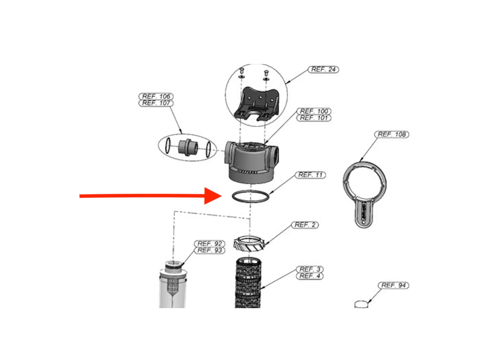 O-ring till Cintropur NW18/25/32 & SL 160/240
