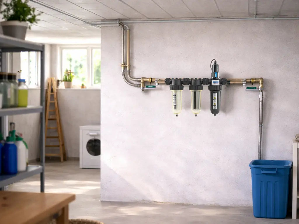 Vattenfilter egen brunn NW25 Trio UV 25W (Partikel+Kol+UV) filtreratvatten.nu