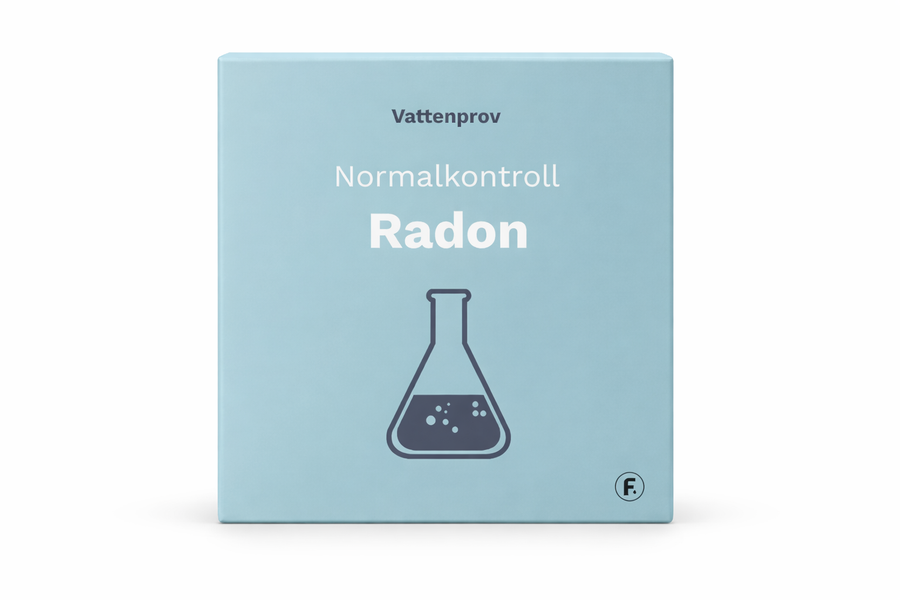 Vattenprov normalkontroll Radon (kartonganalys)