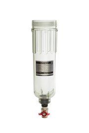 Transparent filterhus med adapter och avtappningskran till Cintropur NW340