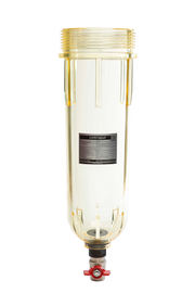 Transparent filterhus med adapter och avtappningskran till Cintropur NW500, NW650 och NW800