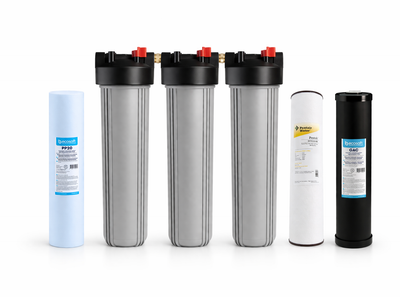 Vattenfilter Big blue Trio - Kombinationsfilter mot sediment, humus och järn 3mg/l