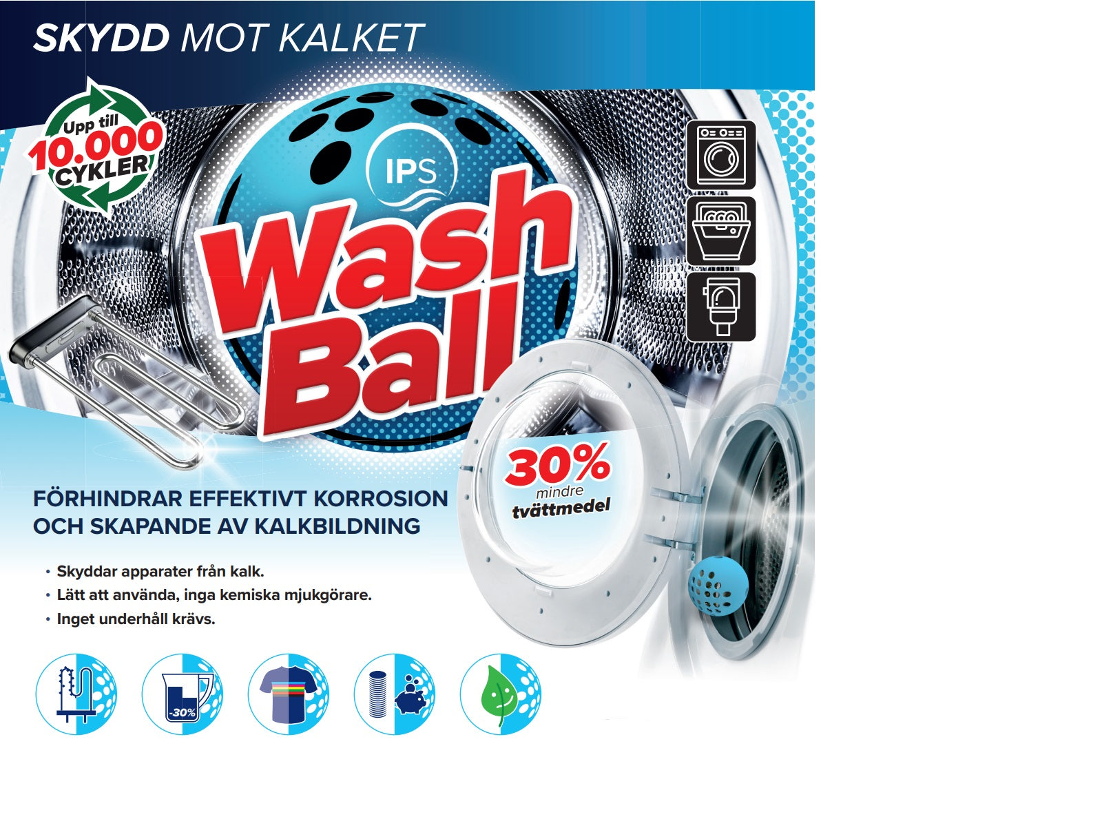 Wash Ball - förhindrar kalk samt korrosion i diskmaskin & tvättmaskin